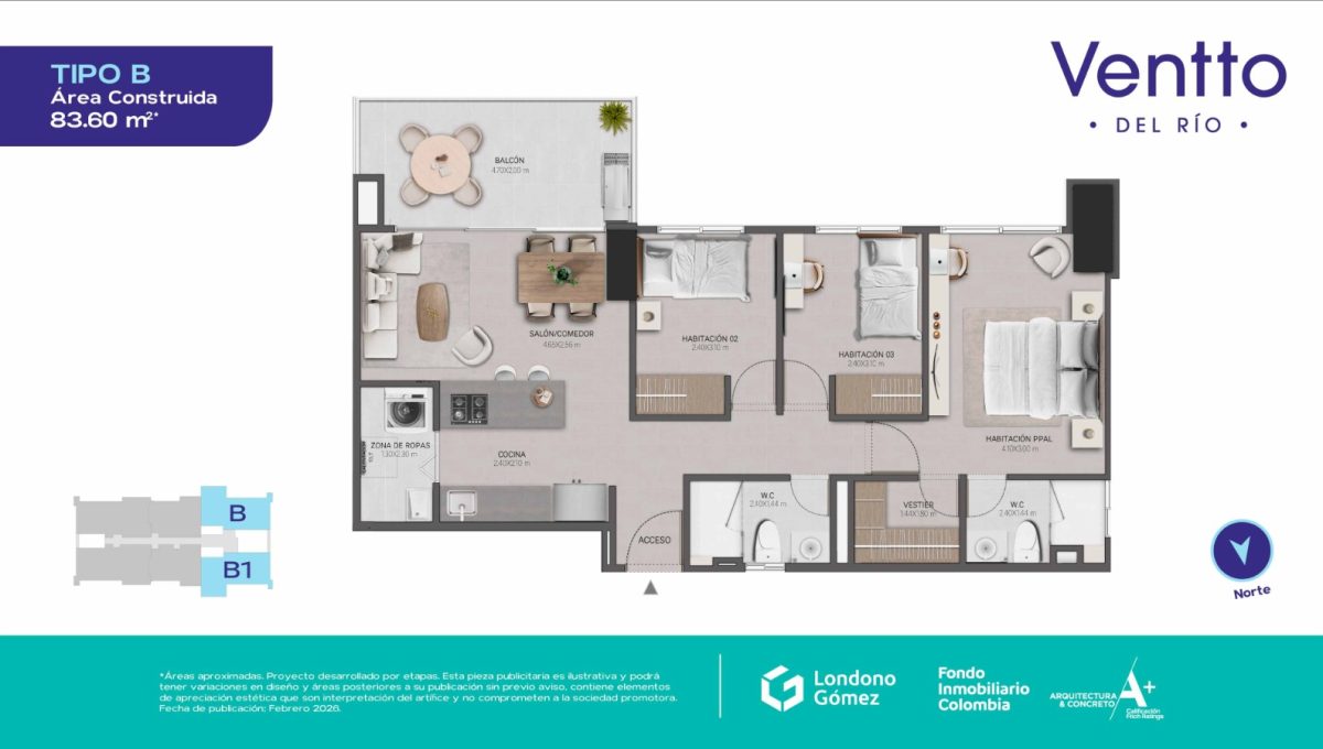 PLano 83m2